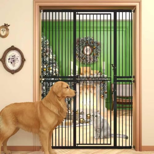 74.8" Extra Tall Pet Gate for Cats，29.5"-51.6" Extra Wide Cat Gate, Pressure by KagnJicfocusonpetsupplies