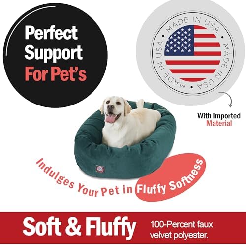 Majestic Pet Micro Velvet Dog Bed, 40 Inch Large - Image 2