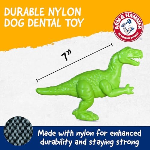 Arm & Hammer Nubbies T-Rex Dog Dental Chew Toy, Mint Flavor - Image 5