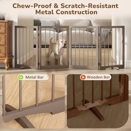 Free Standing Dog Gate Indoor, Foldable Dog Gate - Image 3