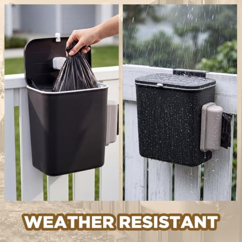Mifoci Dog Poop Trash Can Outside, 2.4 Gallon - Image 5