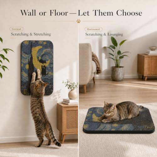 Cat Wall Scratcher, Art Cat Scratching Board - Image 5