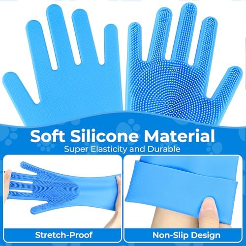 2PCS Dog Washing Gloves and Dog Shampoo Brush, Dog Bath Brush That can add Dog - Image 7