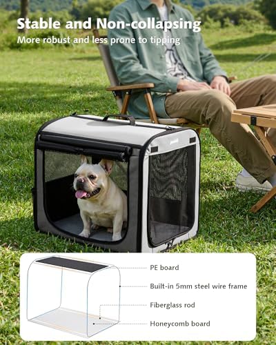 Dog Car Carrier Light Weight 24×17.7×20.5in, Foldable Dog Carrier - Image 5