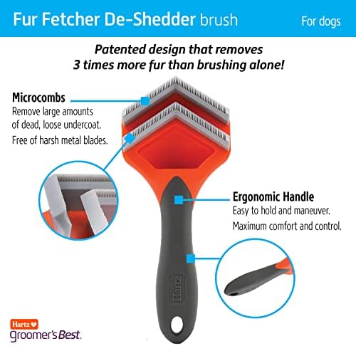 Hartz Groomer's Best Fur Fetcher De-Shedder Dog Brush - Image 5