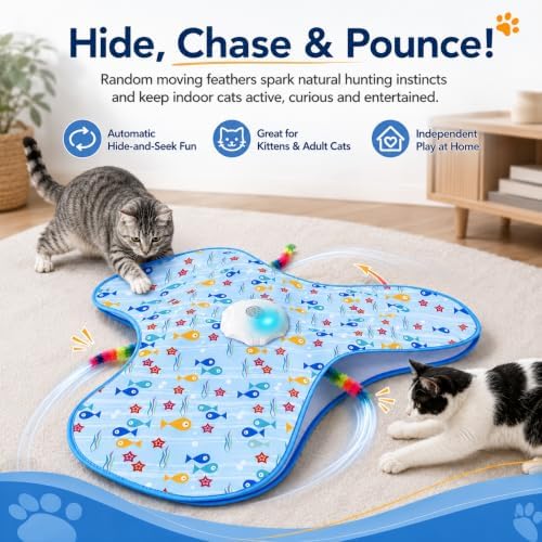 Interactive Cat Toys for Indoor Cats, Hide and Seek, 3 Smart Modes - Image 2