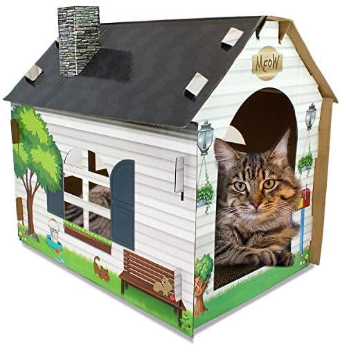ASPCA Cardboard Cat House Hideaway Playhouse by ASPCA
