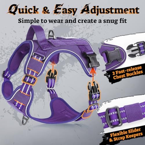 rabbitgoo Tactical Dog Harness Medium Sized, No Pull Service Pet Vest - Image 3