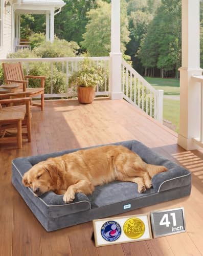 OhGeni Orthopedic Extra Large Dog Bed Couch, Memory Foam by OhGeni