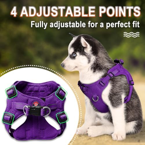 Dog Harness Step in Dog Vest Harness, Reflective Adjustable Puppy No Pull - Image 3