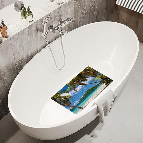 Palm Leaf Bathtub Mat Non Slip15x27in Bath Mat - Image 3