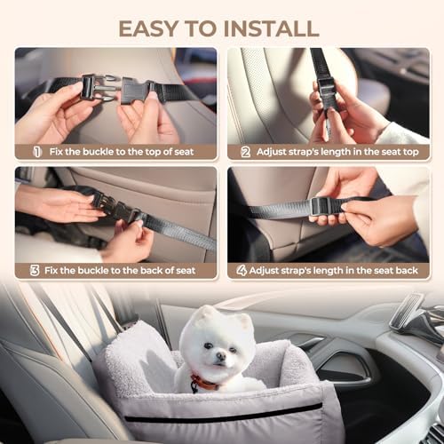 BurgeonNest Dog Car Seat for Small Dogs & Cats Under 25 lbs - Image 6