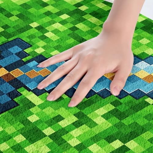 Manfei Pixel Sword Bath Mat, Pixelated Sword Design Kids Mats Rugs, Girls Boys - Image 2