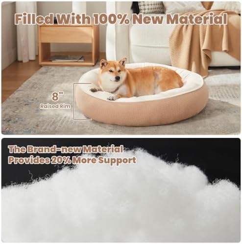 33 inch Soft Touch Fleece Donut Dog Bed - Image 4