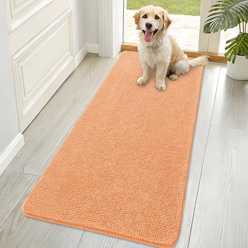 OLANLY Dog Door Mat for Muddy Paws 70x32, Super Absorbent Chenille Mud Mat by OLANLY