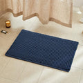 TYUU Waffle Bath Mat, Boho Bathroom Rugs Non Slip, 30x20 Navy Blue by TYUU