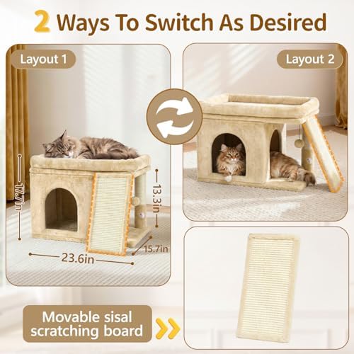 Cat Tree Tower with 15.7x23.6 Perch Bed - Image 4