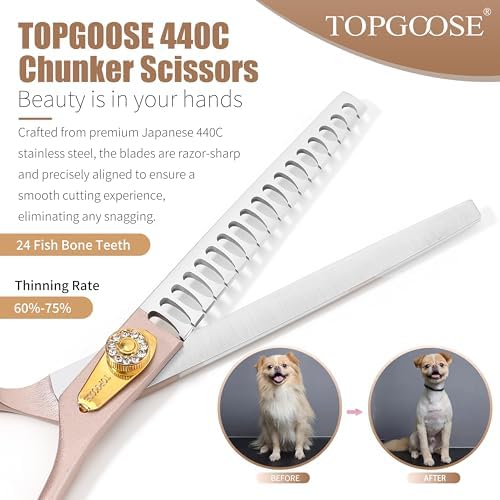 Thinning Shears for Dogs and Cats Pet Grooming Scissors Chunkers Shears 440C - Image 5