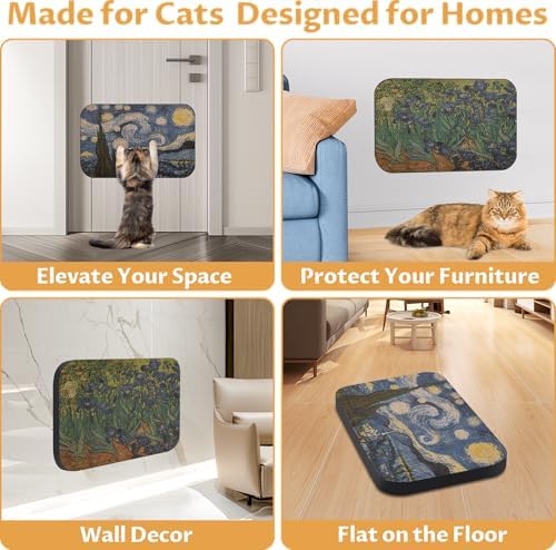 2 Pack Cat Wall Scratcher, Art Cat Scratching Board - Image 5