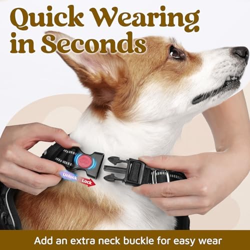 rabbitgoo Dog Harness Medium Sized, No Pull 3 Buckles Easy On & Off - Image 2