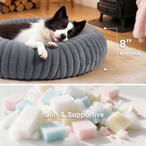 Calming Dog Bed Anti-Anxiety Donut Dog Beds - Image 2
