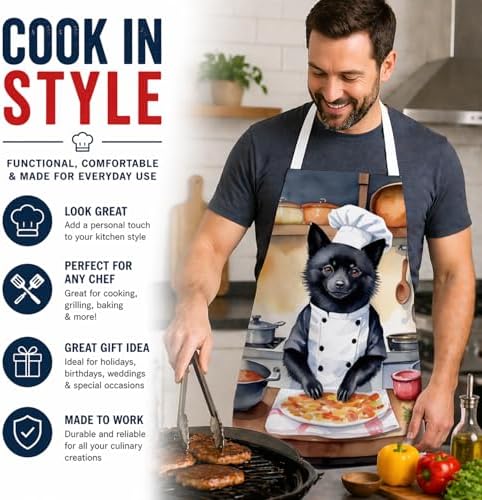 Caroline's Treasures Schipperke The Chef Apron Cooking Kitchen Server Baking - Image 2