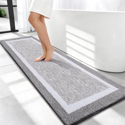 OLANLY Bathroom Runner Rugs 59x20, Extra Long Bath Mats by OLANLY
