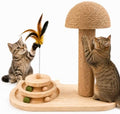 Cat Scratching Post, 3-in-1 Sisal Cat Tree Tower Scratcher by Hannadepot