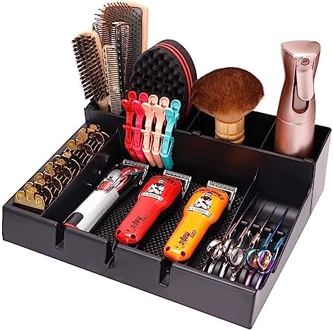 Barber Clipper Organizer Barber Tools Tray Salon Hairdressing Clipper Scissors - Image 4
