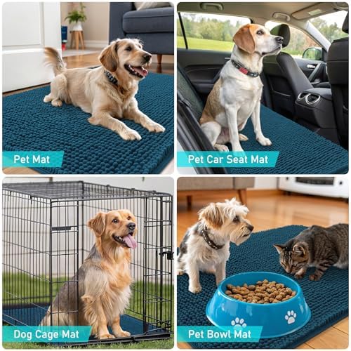 OLANLY Dog Door Mat for Muddy Paws 47x17, Super Absorbent Chenille Mud Mat - Image 7