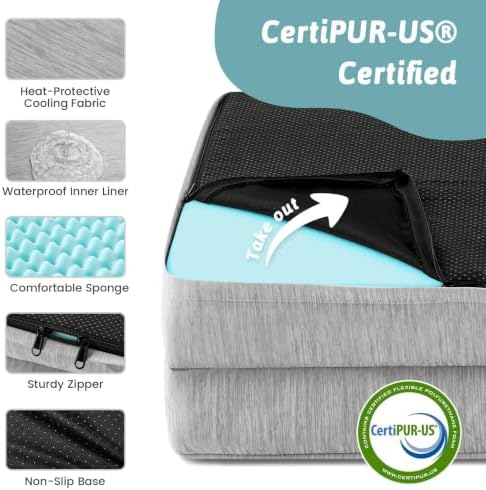 COZY KISS Cooling Orthopedic Extra Large Dog Bed, XL 44x32 inch - Image 6