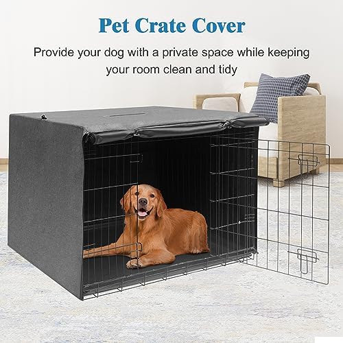 Deblue Indoor Grey Dog Crate Cover - Image 5