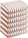 JML Microfiber Beach Towels, 6 Pack, Cabana Stripe Coffee by JML