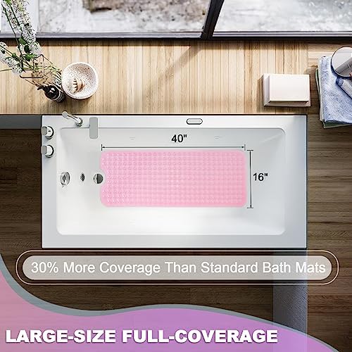Bathtub and Shower Mats, 40x16 Inch Extra Large Non Slip Soft Bath Tub Mat - Image 4