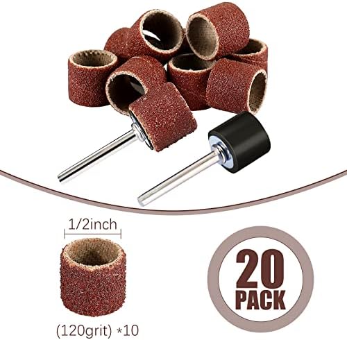 Leelosp 22Pcs Dog Nail Grinder Bands Drums, 1/2 Inch 120 Grit - Image 2