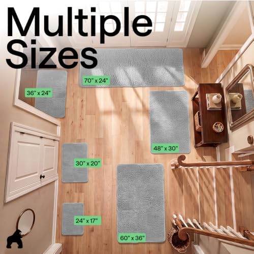 GORILLA GRIP SoakSTOPPER Dog Door Mat, Machine Wash and Dry, 24x17 Lt Gray - Image 2