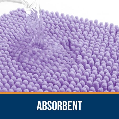 OLANLY Toilet Rugs U-Shaped 24x20, Soft Absorbent Chenille Contour Rugs - Image 4