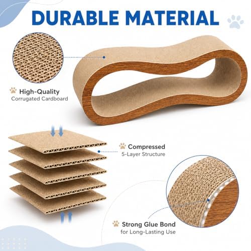 2 in 1 Cat Scratch Pads, Large Scratcher Board - Image 6