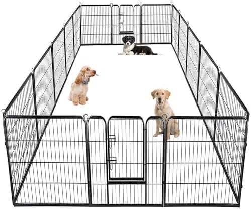BestPet | Dog Playpen | 40", 16 Panels | Heavy Duty Metal Pet Exercise Pen by BestPet