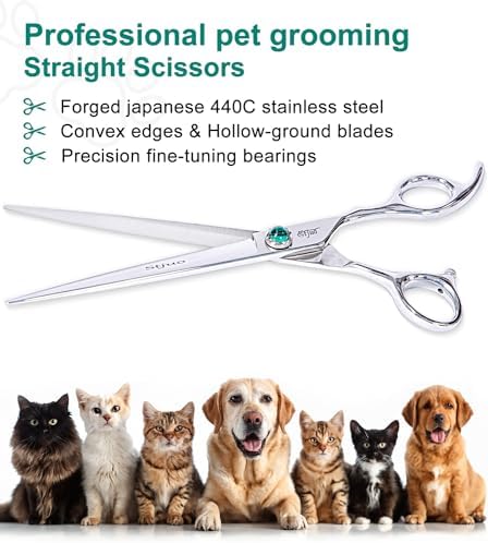 Dog Grooming Straight Scissors 7 inch Professional Pet Shears Made Of Japanese - Image 3
