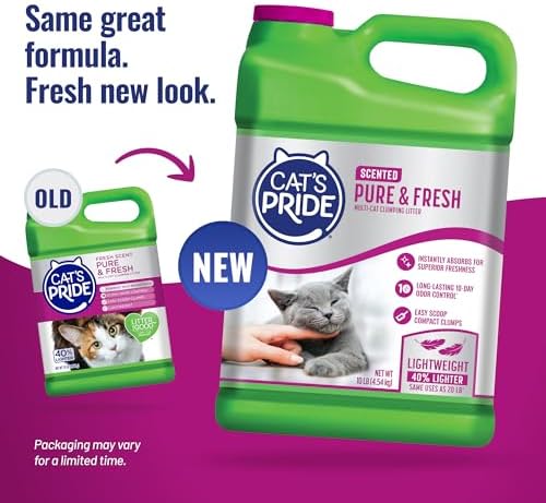 Cat's Pride Pure & Fresh Scented Clumping Litter 10lb - Image 2