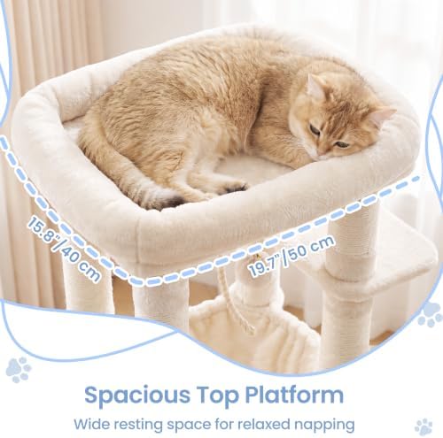 Heybly Cat Tree for Large Cats, 20lbs Heavy Duty, 60 inches XXL HCT050M - Image 2