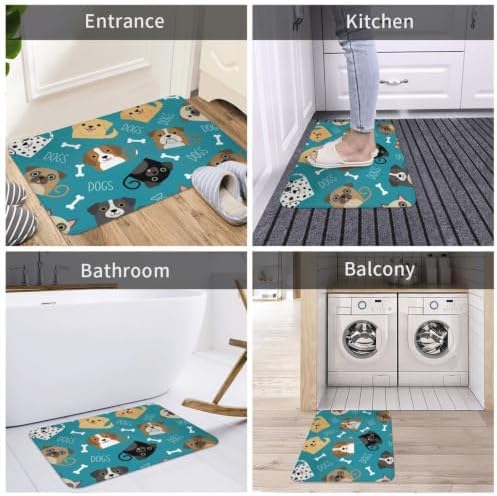 Cute Dogs Bath Mat Non-Slip Soft Microfiber Bathroom Rugs Washable Bathmat - Image 7