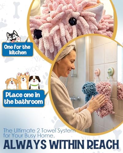 2Pack Chenille Towel Balls, Chenille Dog Towel Ball Set, Super Absorbent Drying - Image 6