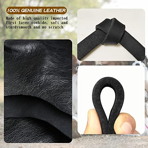 Leather Dog Leash 6ft x 1/2 inch, Strong Heavy Duty Genuine Leather Braided Dog - Image 2