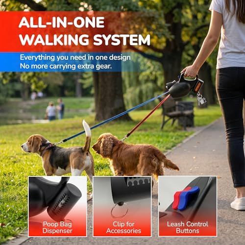 360° Tangle-Free Strong Dual Retractable Dogs Leash - Image 7