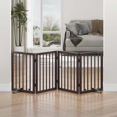Dog Gates for Doorways, Foldable Dog Gate Indoor, Freestanding Pet Gates for - Image 5