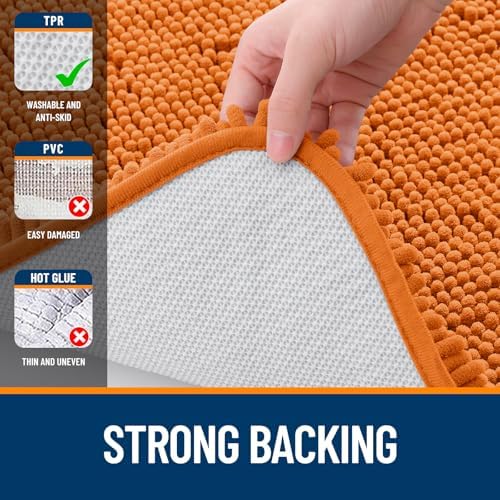 OLANLY Large Bathroom Rugs 59x35, Extra Soft Absorbent Chenille Bath Rugs - Image 6