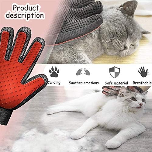 Pet Grooming Glove Hair Remover Brush Gentle Deshedding Efficient Pet Mitt Pet - Image 3