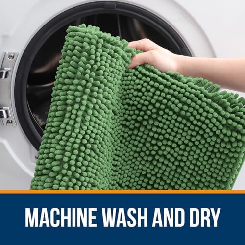 OLANLY Bathroom Rugs 32x20, Extra Soft Absorbent Chenille Bath Rugs - Image 5